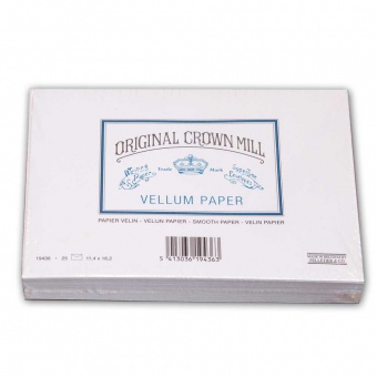 Original Crown Mill Velin weiss Briefpapier Gefütterte Briefhüllen C6 (25 St.)