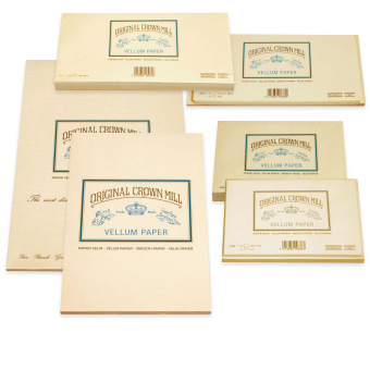 Original Crown Mill Velin creme Briefpapier 