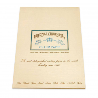 Original Crown Mill Velin creme Briefpapier Korrespondenzblock DIN A4 (50 Blatt)