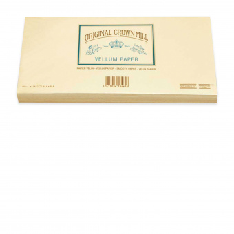 Original Crown Mill Velin creme Briefpapier Gefütterte Briefhüllen DIN lang (25 St.)