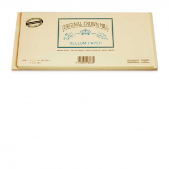 Original Crown Mill Velin creme Briefpapier Briefkarten-/hüllenset  DIN DIN lang (je 15 St.)