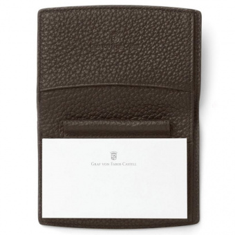 Graf von Faber-Castell Graf von Faber-Castell Leather Cashmere Notebook Case with Loop Dark Brown 