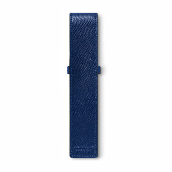 Montblanc Sartorial Leder Etui für 1 Schreibgerät Blau 