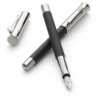 Graf von Faber-Castell Guilloche Ciselé Anthrazit Füllfederhalter 