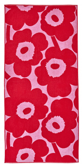 marimekko Unikko Kylpyyhe Handtuch Rot 70 x 150 cm 