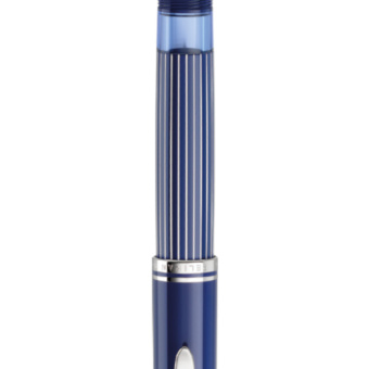 Pelikan Souverän M815 Special Edition Metal Striped Blue Kolbenfüllhalter 