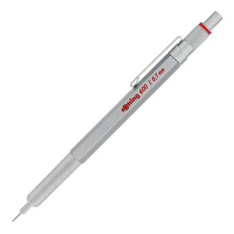 Rotring 600 Feinminenstift mit Druckmechanik silber 