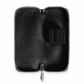 Montblanc Meisterstück Leather Case for 2 Writing Instruments with zipper Black