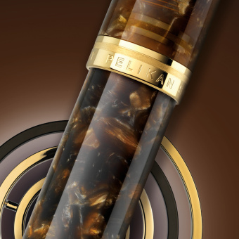 Pelikan Souverän M1000 Special Edition Renaissance Brown fountain pen B - borad
