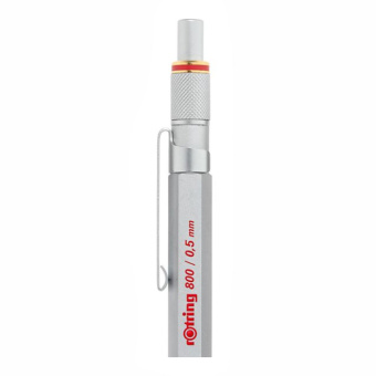 Rotring 800 Fine Lead Pencil with twist mechanism and fully retractable tip silver 