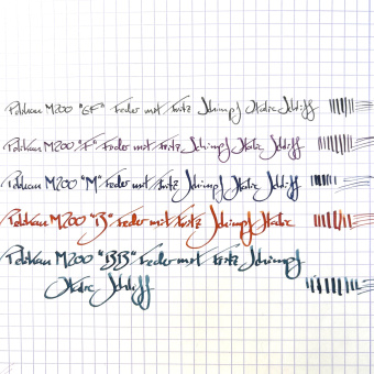 Pelikan SET Classic M200 Special Edition Apricot Achat Kolbenfüllhalter F - Fritz Schimpf Italic