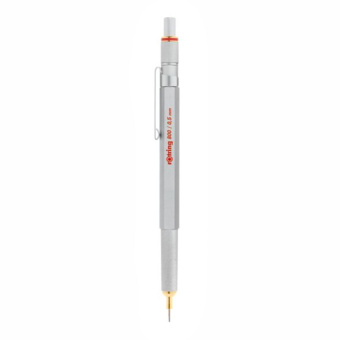 Rotring 800 Fine Lead Pencil with twist mechanism and fully retractable tip silver 