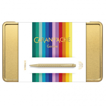 Caran d´Ache Colour Treasure Collection Ecridor Sunlight Set Kugelschreiber mit Lederetui 