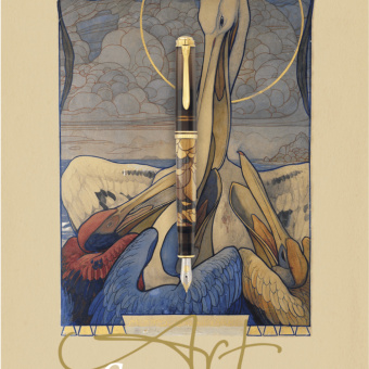 Pelikan Souverän M600 Special Edition Pelikan Art Collection Georg Tippel Kolbenfüllhalter 