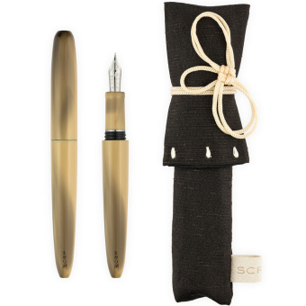 SCRIBO Piuma Hane Murakumo Ruthenium Fountain Pen