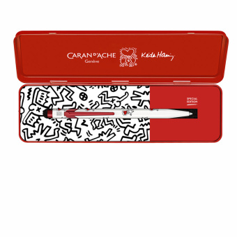 Caran d´Ache + Keith Haring Sonderedition 849 Kugelschreiber weiß 