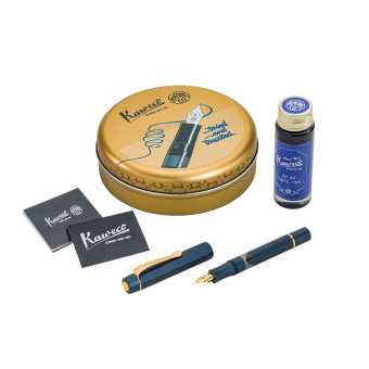 Kaweco Al SPORT Kolbenfüllhalter Starter Set Navy 