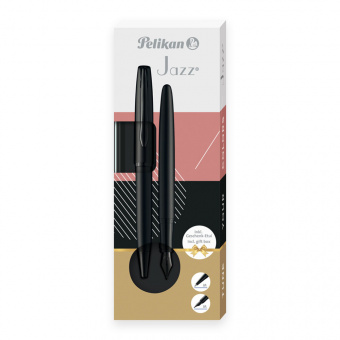 Pelikan Jazz Noble Elegance Set Füller & Kugelschreiber Carbon Schwarz 