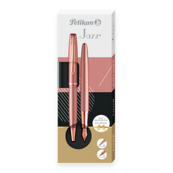 Pelikan Jazz Noble Elegance Set Füller & Kugelschreiber Pink Rose 