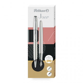 Pelikan Jazz Noble Elegance Set Fountain pen & Ballpoint pen Silver 