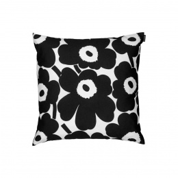 marimekko Pieni Unikko Kissenbezug Schwarz 50 x 50 cm 